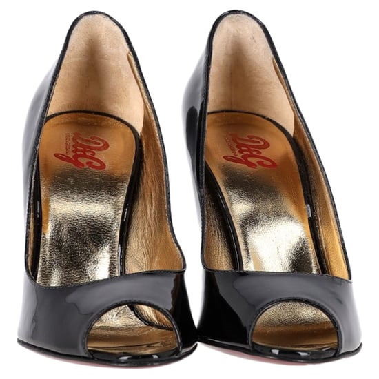 Dolce & Gabbana Peep-Toe Pumps in Zwart Patent Leer - Image 3