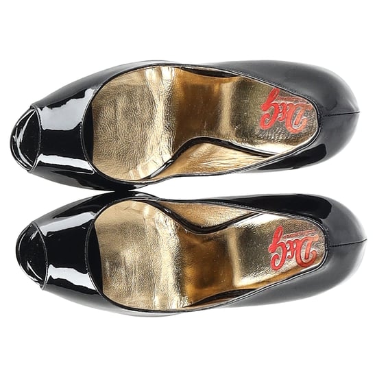 Dolce & Gabbana Peep-Toe Pumps in Zwart Patent Leer - Image 4