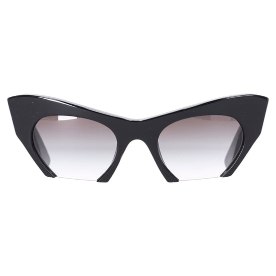 Miu Miu SMU 10OS Semi Rimless Katteoog Zonnebril in Zwart Acetaat - Image 1