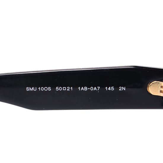 Miu Miu SMU 10OS Semi Rimless Katteoog Zonnebril in Zwart Acetaat - Image 6