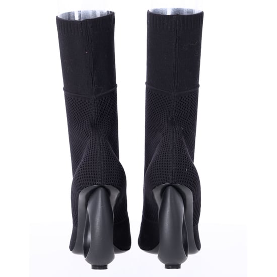 Burberry Kimberley Puntige Enkelbooties in Zwarte Gebreide Stretchstof - Image 4