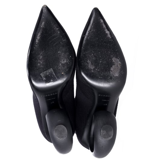 Burberry Kimberley Puntige Enkelbooties in Zwarte Gebreide Stretchstof - Image 5