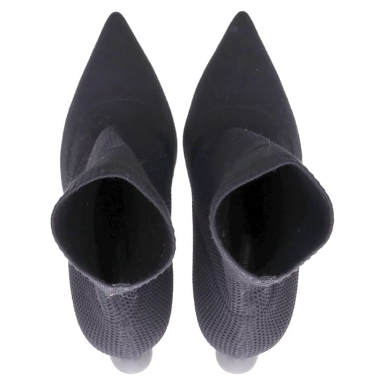 Burberry Kimberley Puntige Enkelbooties in Zwarte Gebreide Stretchstof - Image 6