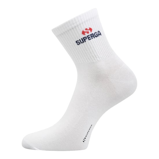 Superga Enkel sokken met logo voor volwassenen (pak van 3) (Wit) - Image 2