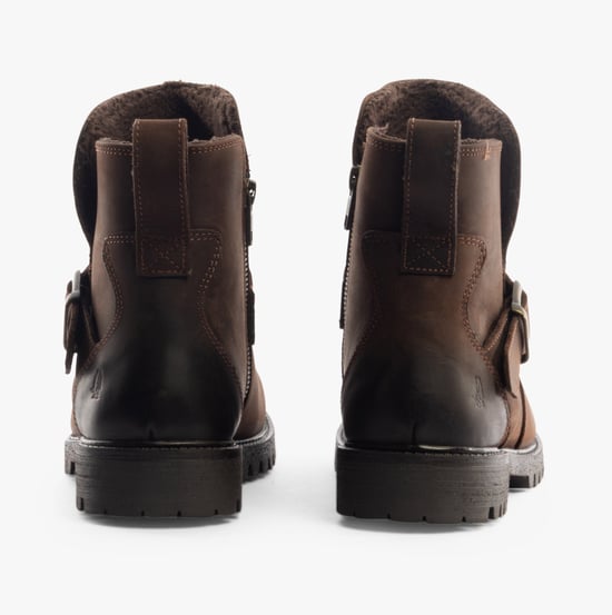 Hush Puppies Wakely Dames Leren Bruine Laarzen - Image 4