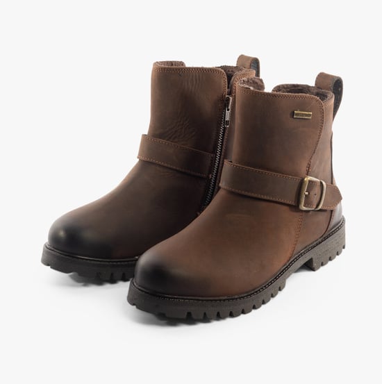 Hush Puppies Wakely Dames Leren Bruine Laarzen - Image 2