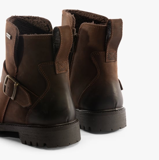 Hush Puppies Wakely Dames Leren Bruine Laarzen - Image 5