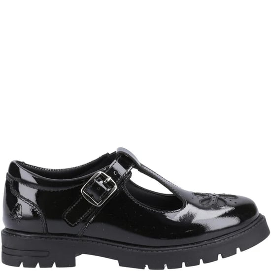 FIONA Meisjes Leren School schoenen Patent Zwart - Image 4