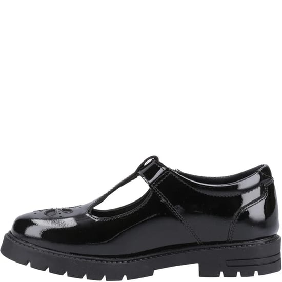 FIONA Meisjes Leren School schoenen Patent Zwart - Image 3
