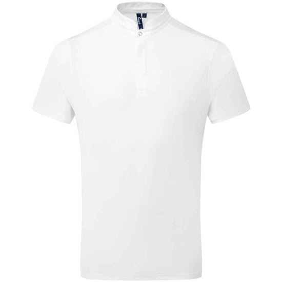 Premier Heren Essential Coolchecker koksshirt met korte mouwen (Wit) - Image 1