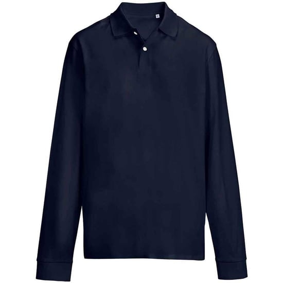 SOLS unisex volwassen piqué poloshirt met lange mouwen (Franse marine) - Image 1
