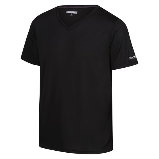 Regatta Heren Fingal V Hals T-shirt (Zwart) - Image 3