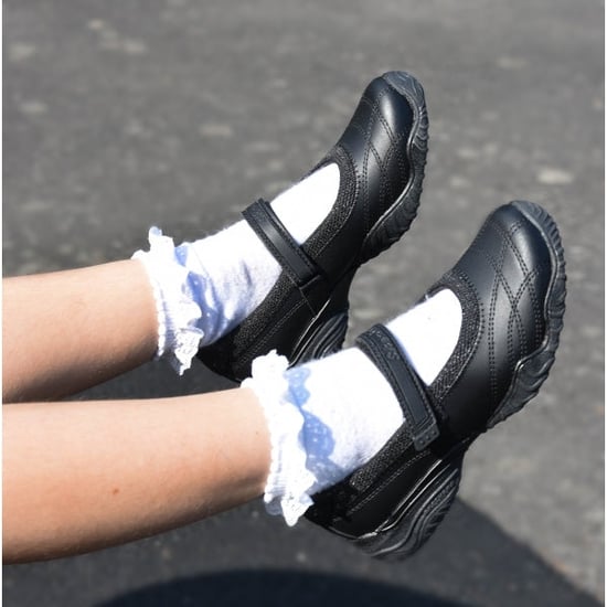 VELOCITY POUTY Meisjes Leren School schoenen Zwart - Image 2