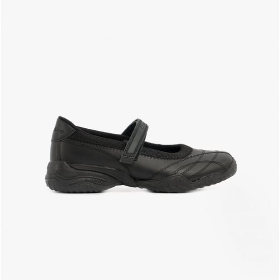 VELOCITY POUTY Meisjes Leren School schoenen Zwart - Image 1