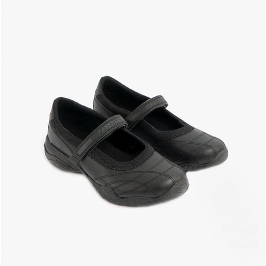 VELOCITY POUTY Meisjes Leren School schoenen Zwart - Image 3