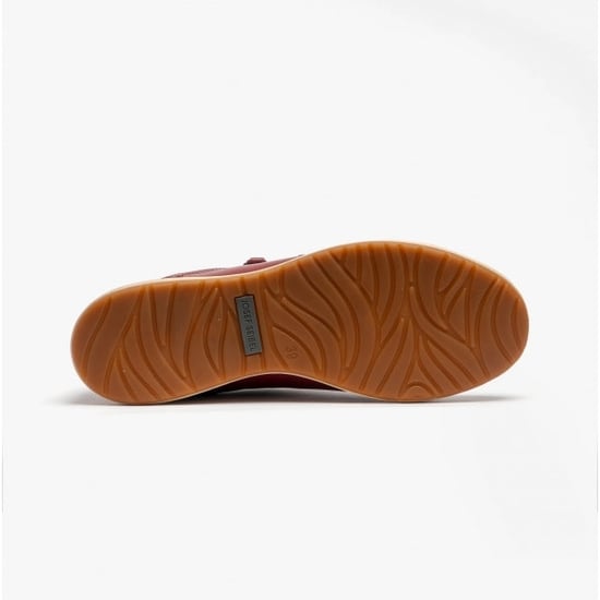 CAREN 12 Dames Leren Sneakers Bordeaux - Image 4