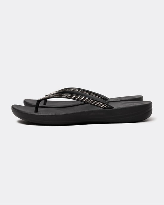 FitFlop Iqushion Sparkle Rubberen Dames Zwarte Flip-Flops - Image 2
