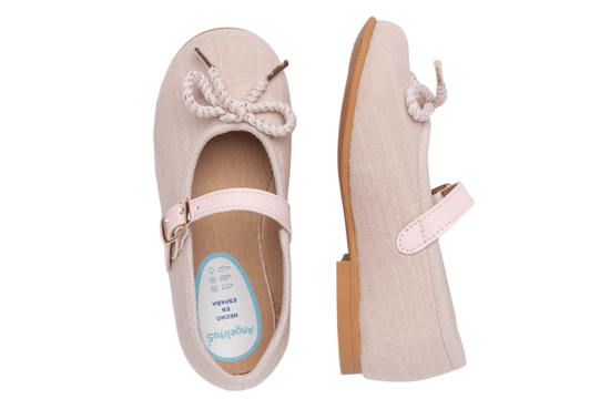 Ballerina's met veters van linnen leer - Image 3