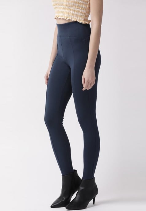 M&S Magic Shaping High Waisted Tummy Control Legging in Navy - Image 3