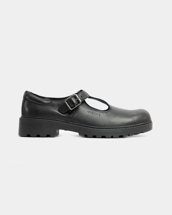CASEY Meisjes Matte Zwarte Schoolchoenen - Image 1