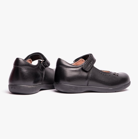 NAIMARA G A Meisjes Leren Klittenband School Schoenen Zwart - Image 6