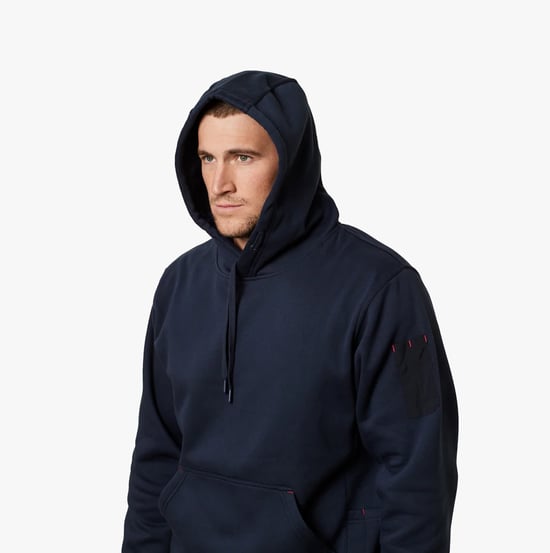 Hard Yakka FLANELLEN FLEECE Heren Sweatshirt Marineblauw - Image 3