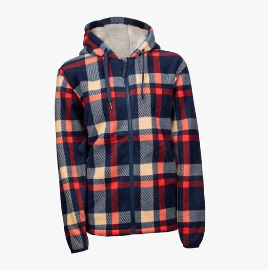 Hard Yakka CHECK ZOODIE Dames Sweatshirt Blauw - Image 1