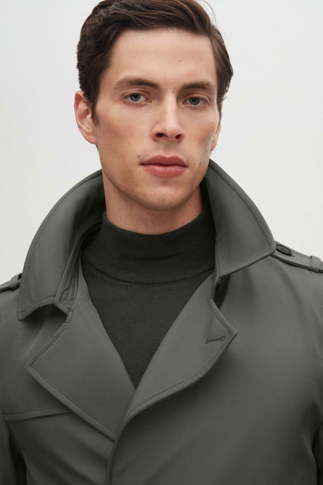 Ds Damat Regular Fit Epaulet Riem Trenchcoat - Image 2