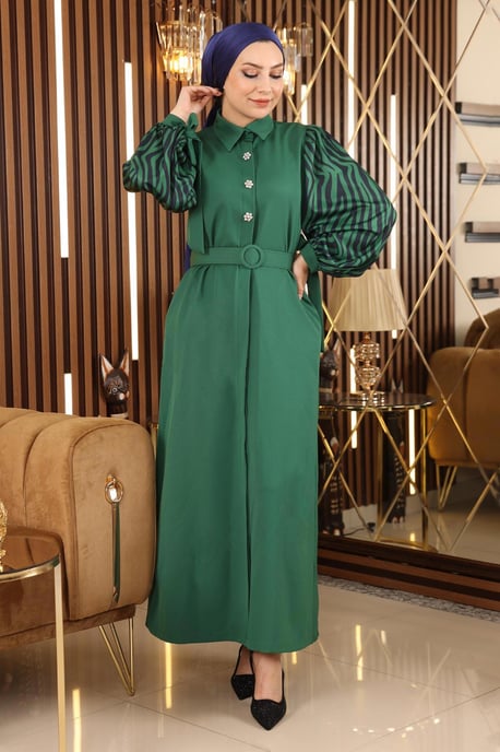 Stenen Patroon Abaya - Image 3