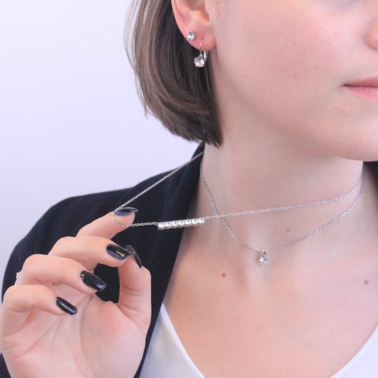 Myriad Birthe Stone-hangers - Zilver en kristal - Image 4