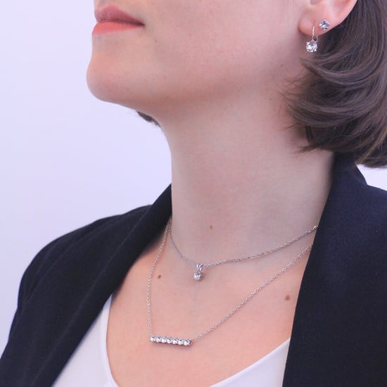 Myriad Birthe Stone-hangers - Zilver en kristal - Image 6