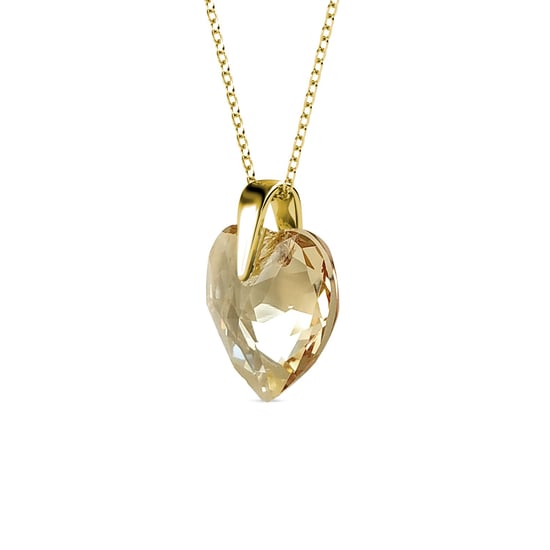 Kristallen Hart Hangers - Goud en Amber - Image 2