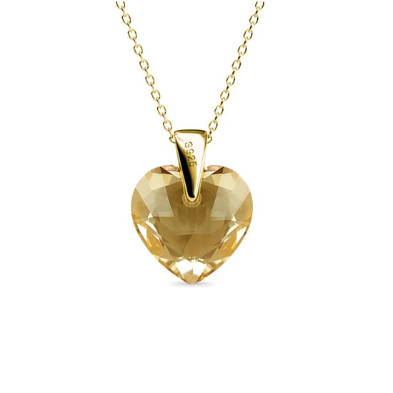 Kristallen Hart Hangers - Goud en Amber - Image 3