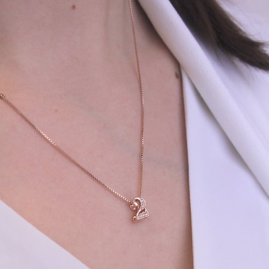 Nummer 2 hangers - Roségoud en kristal - Image 2