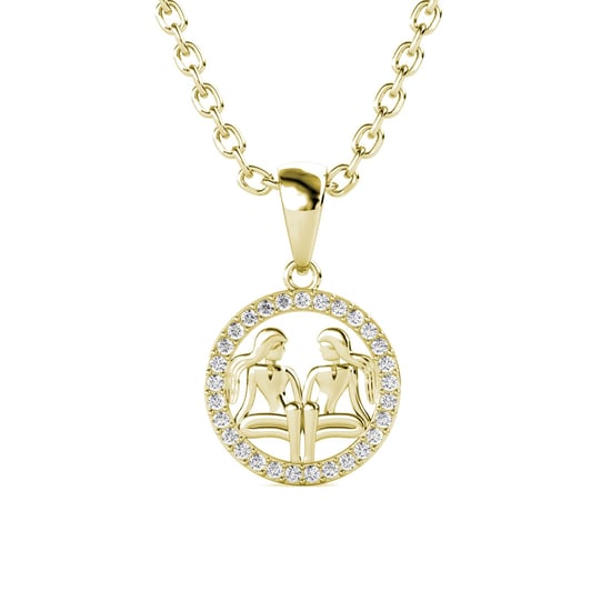 Tweelingen Zodiac Hangers - Goud en Kristal - Image 1