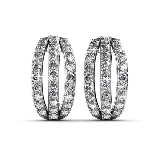 Elegante oorbellen - Zilver en kristal - Image 3