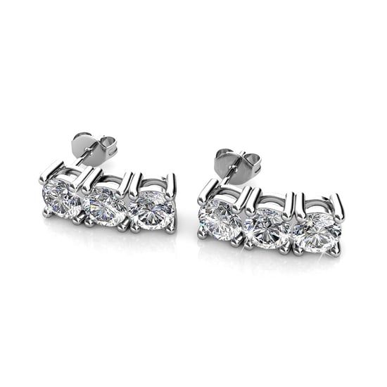 Tri-oorbellen - Zilver en kristal - Image 2