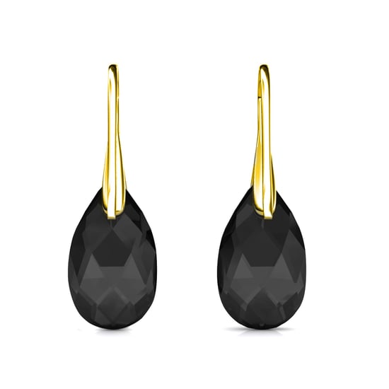 Druppelvormige haakoorbellen - Goud en zwart - Image 5
