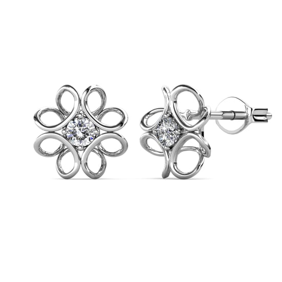 Narcissen oorbellen - Zilver en kristal - Image 1