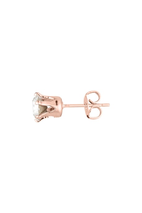 Solitaire M oorbellen - roségoud en kristal - Image 5
