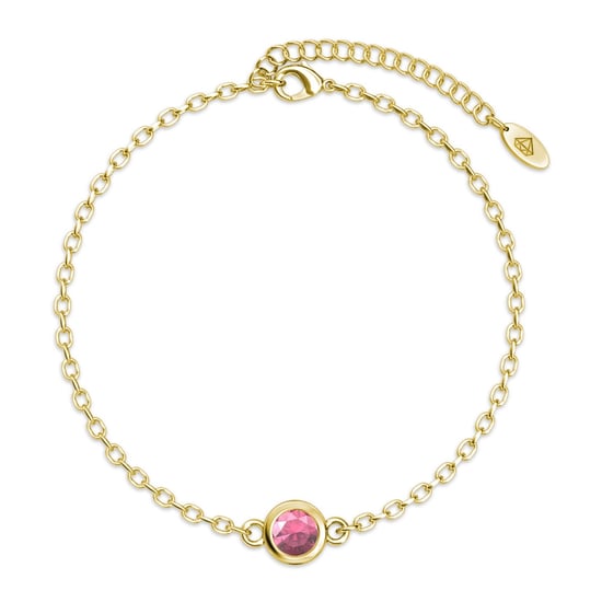 Geboortesteen armbanden - Goud en roze - Image 1