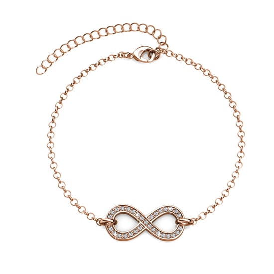 Infinity Eight Armbanden - Roségoud en Kristal - Image 1