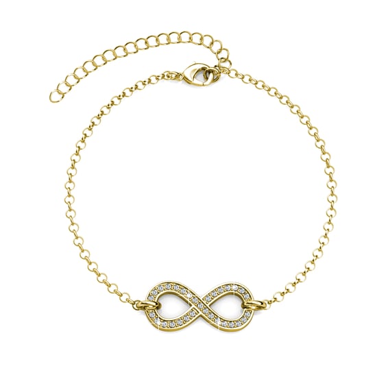 Infinity Eight Armbanden - Goud en Kristal - Image 1