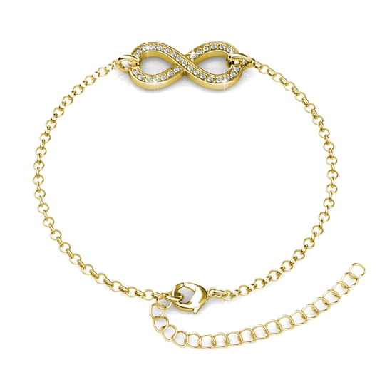 Infinity Eight Armbanden - Goud en Kristal - Image 3