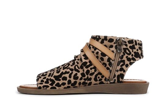 Blowfish Malibu Dames Bruine Luipaard Strappy Lage Wedgesandalen - Denver - Image 5