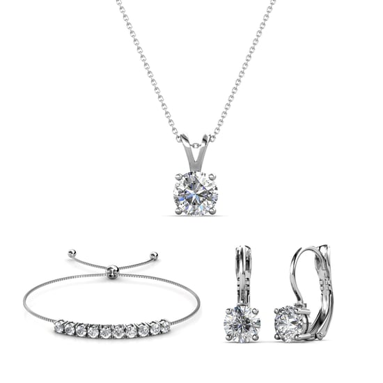 Mia Ronde Vernice Sets - Zilver en Kristal - Image 1