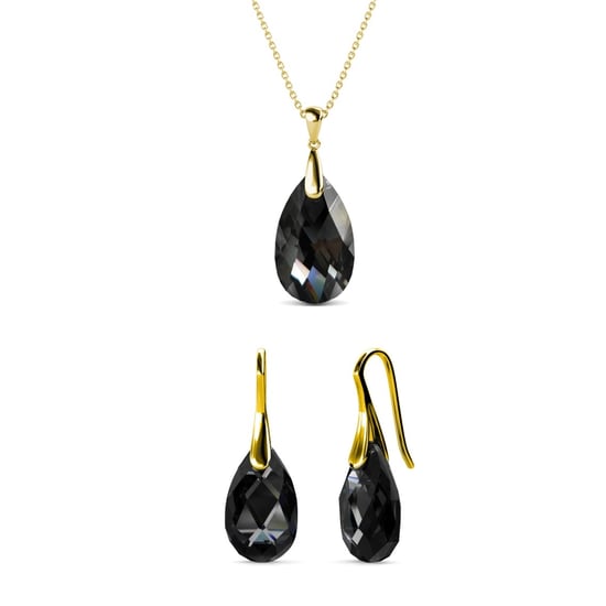 Teardrop haaksets - Goud en zwart - Image 1