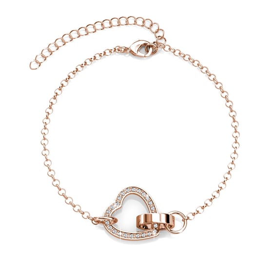 Locked Heart Necklace Sets - Roségoud en kristal - Image 2