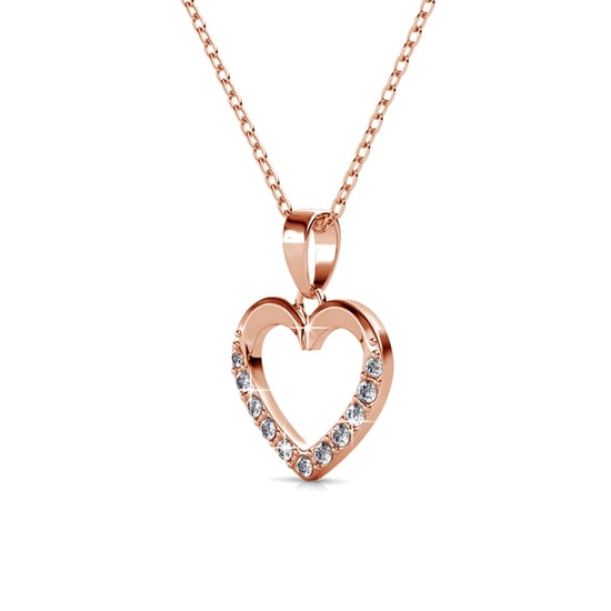 Locked Heart Necklace Sets - Roségoud en kristal - Image 3