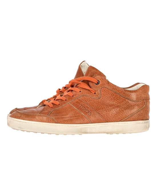 Tod's Low Top Sneakers in Brown Leather - Image 6